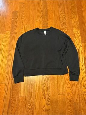 SPANX Black Crewneck Pullover Sweatshirt - Air Essentials